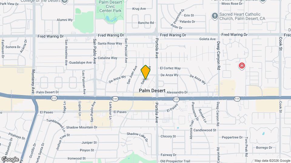 44734 San Jose Ave Map and Location Details