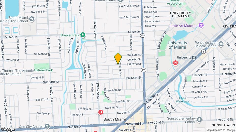 5910 SW 62nd St Mapa y Detalles de la Ubicación