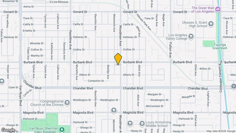 5547 Woodman Ave Map and Location Details