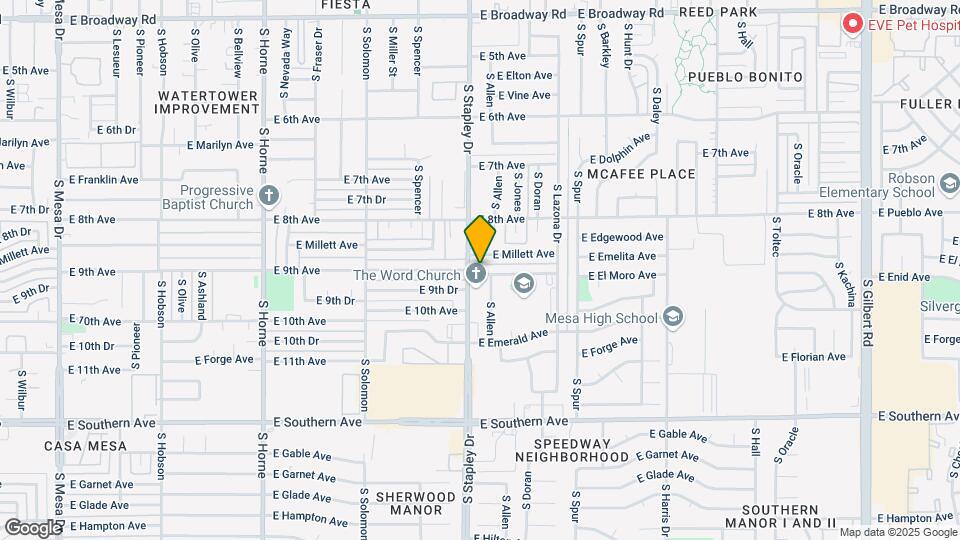 859 S Stapley Dr Mapa y Detalles de la Ubicación