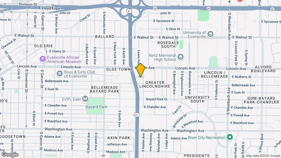 629 S Harlan Ave Map and Location Details