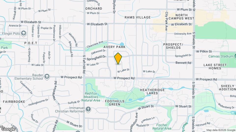 Newly Renovated 4 Bed 2 Bath House Near CSU! Map and Location Details