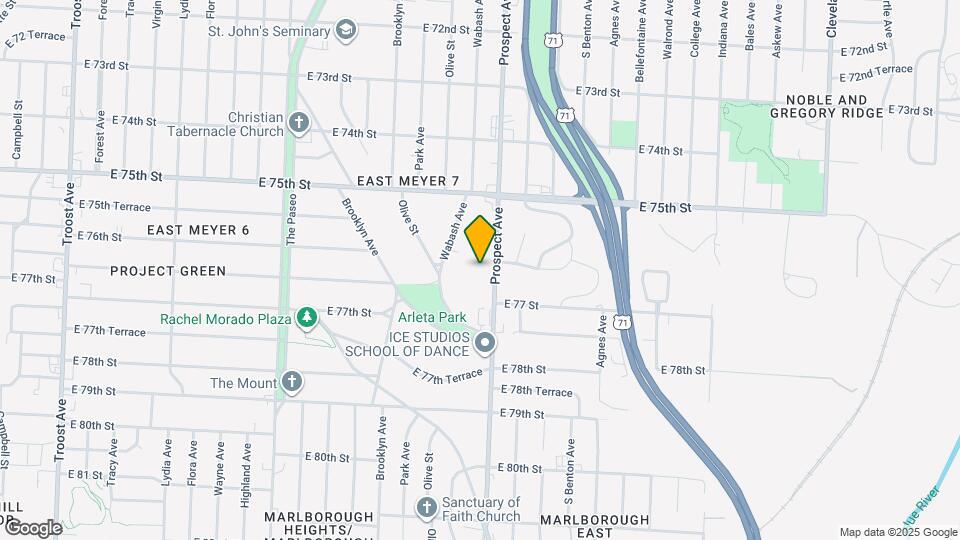 7560 Prospect Ave Map and Location Details