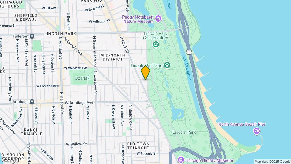 2100 N Lincoln Park W Map and Location Details