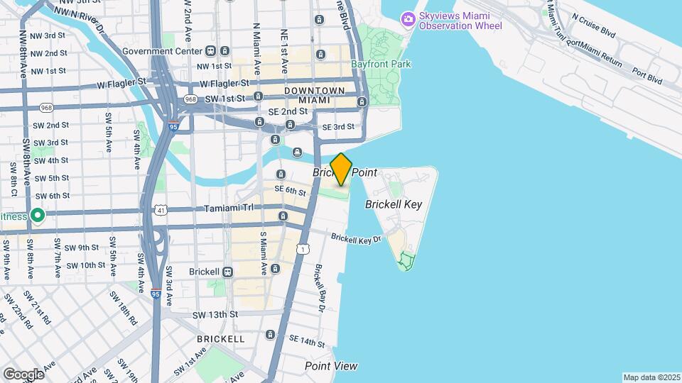 495 Brickell Ave, Unit 1403 Map and Location Details