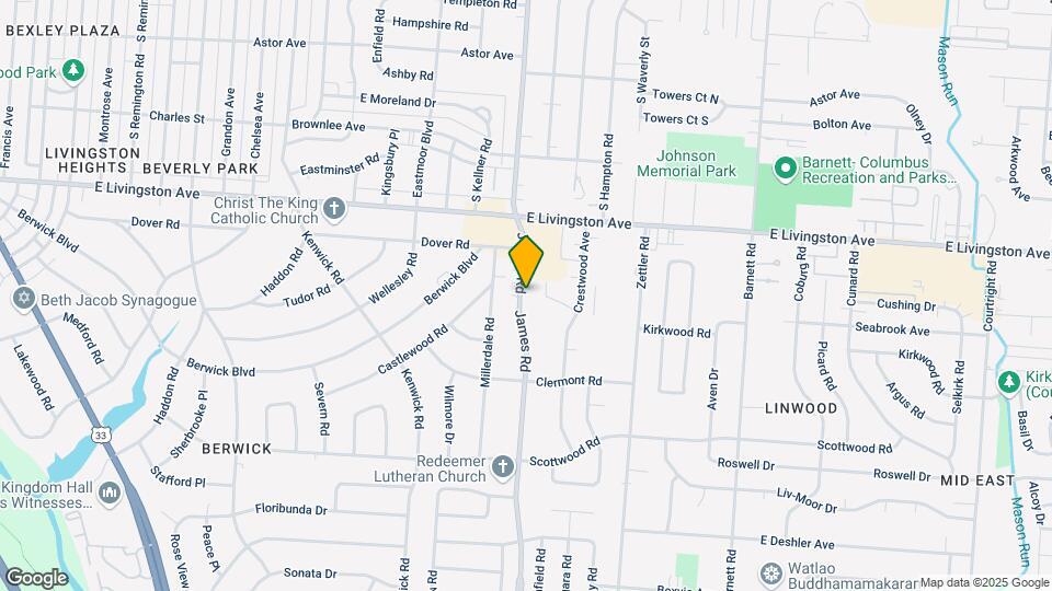 1292 S James Rd Map and Location Details