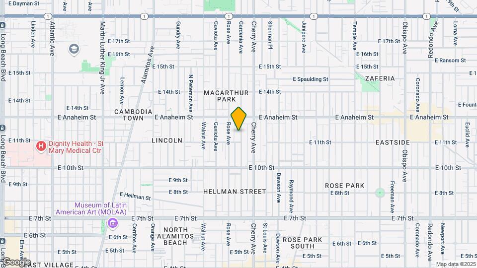 1121 Gardenia Ave Map and Location Details