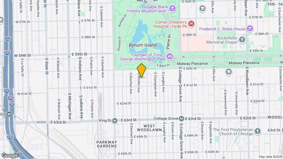 6037 S Rhodes Ave Map and Location Details