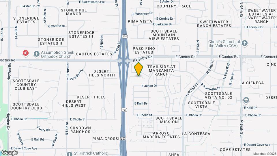 8845 E Sunnyside Dr Map and Location Details