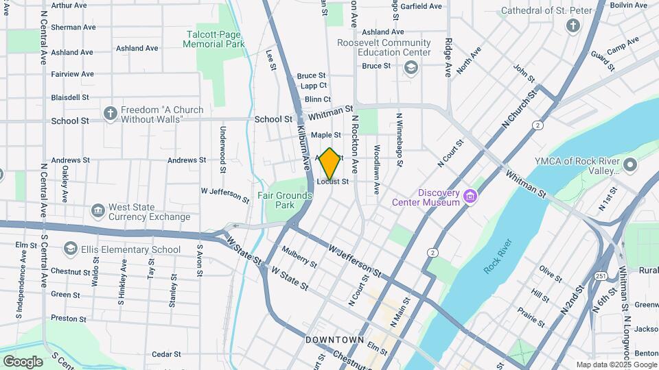520 N Horsman St, Unit Upper Map and Location Details