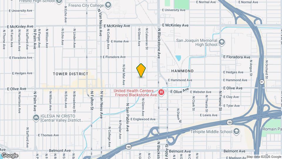 1254 N Glenn Ave Map and Location Details