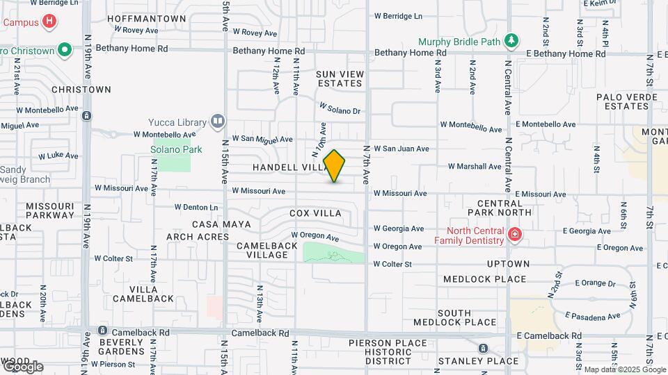 822 W Missouri Ave Map and Location Details