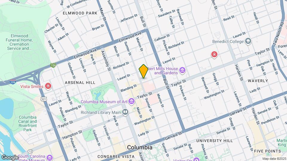 1303 Blanding St Map and Location Details