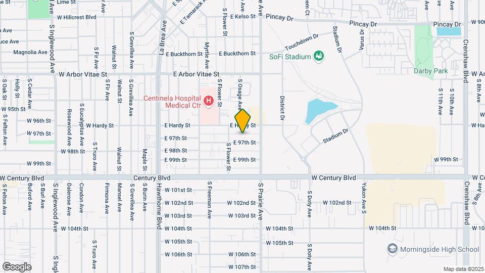 625 E 97th St Map and Location Details