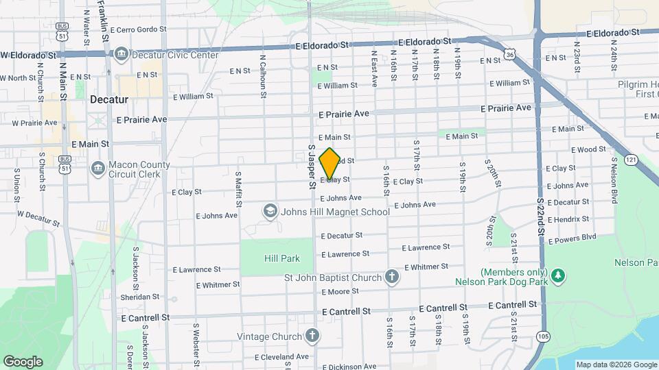 1255 E Clay St Map and Location Details