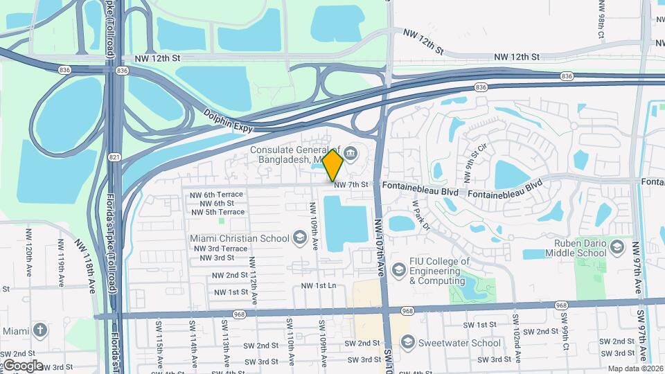 10810 NW 7th St Map and Location Details