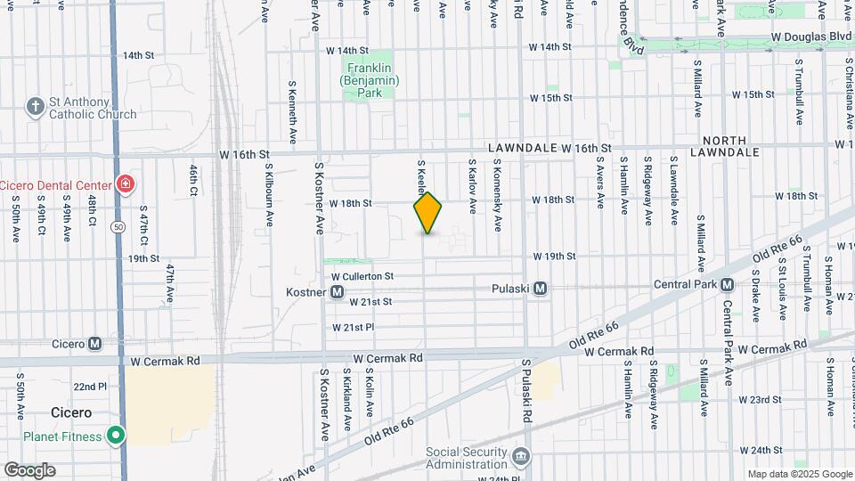 1839 S Keeler Ave Map and Location Details