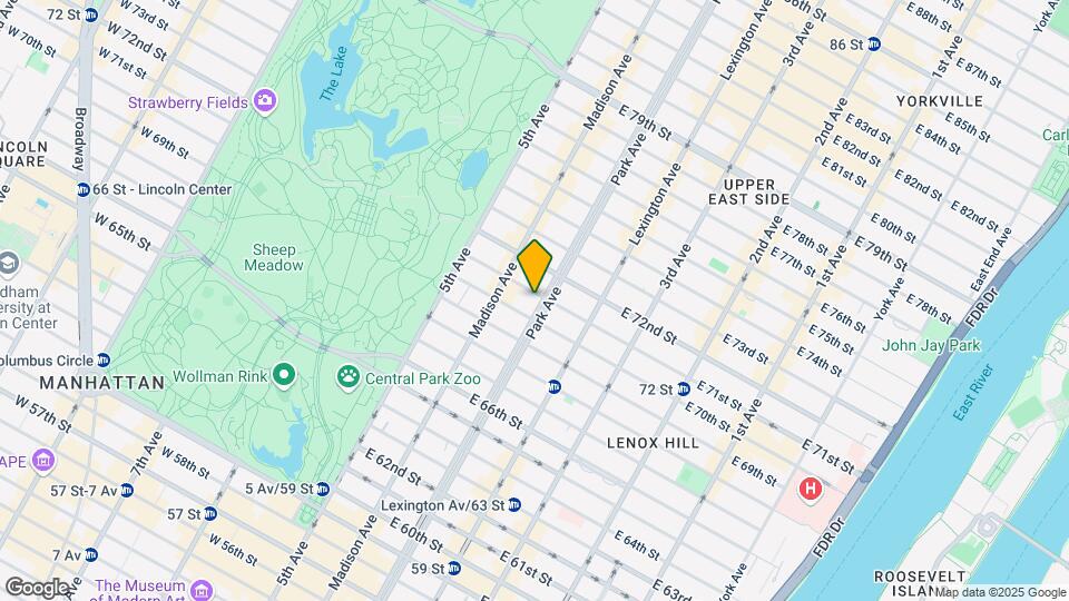 730 Park Ave Mapa y Detalles de la Ubicación