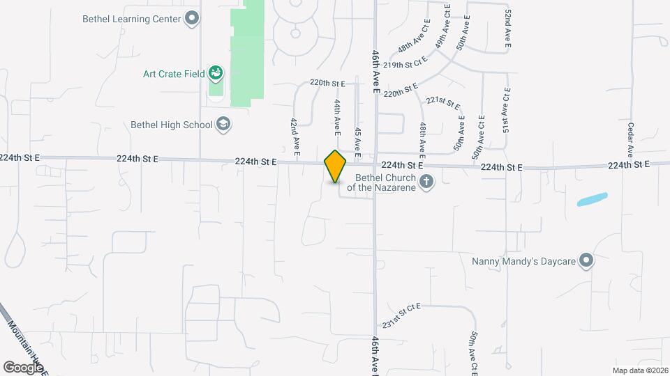 22506 44th Ave Ct E Mapa y Detalles de la Ubicación