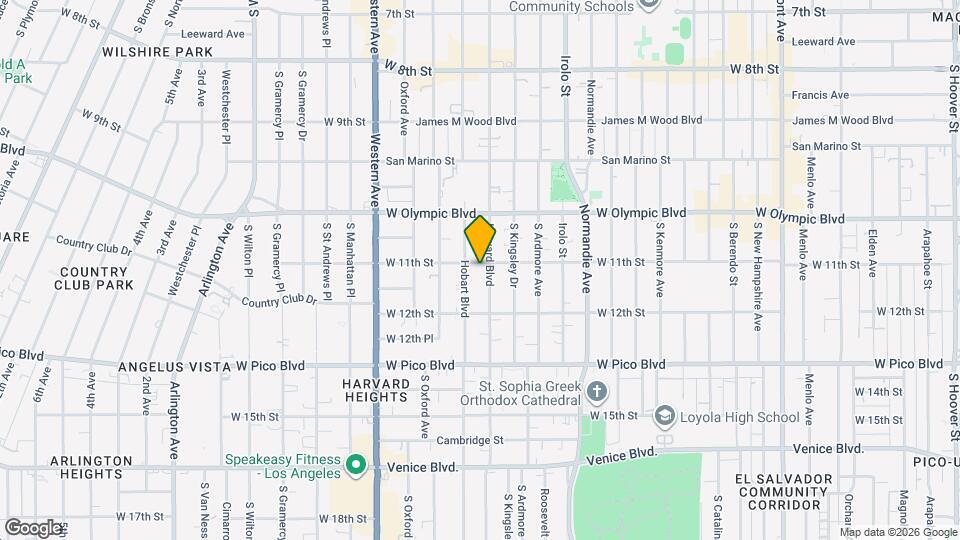 1101 S Harvard Blvd, Unit #505 Map and Location Details