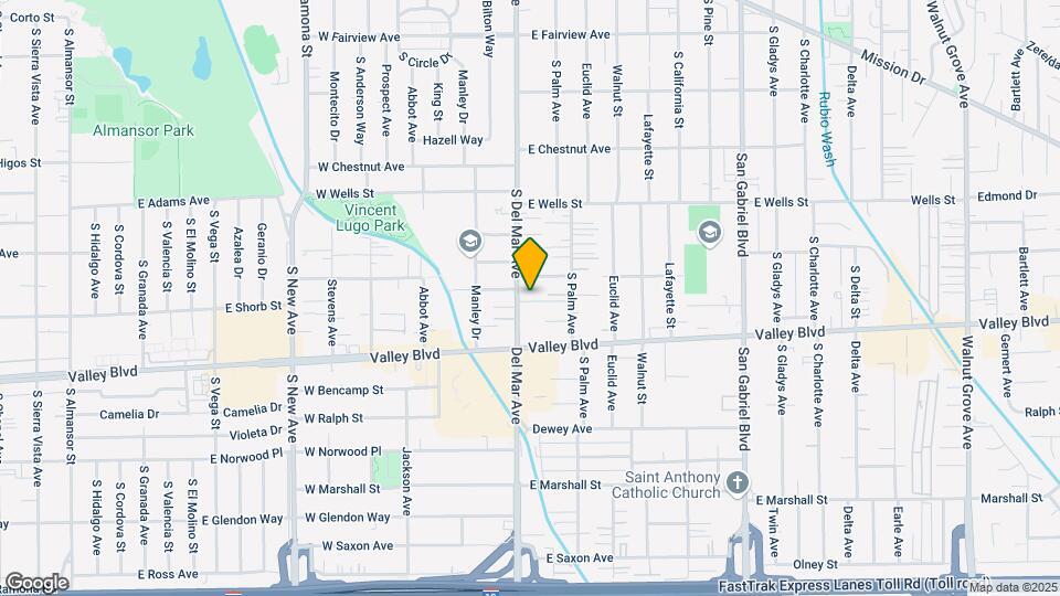 1516 S Del Mar Ave Mapa y Detalles de la Ubicación