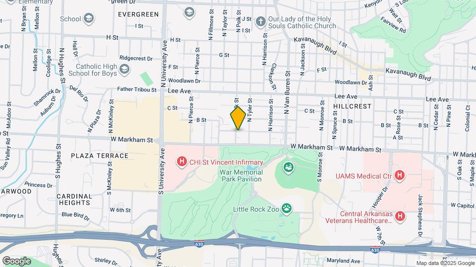 123 N Polk St Map and Location Details