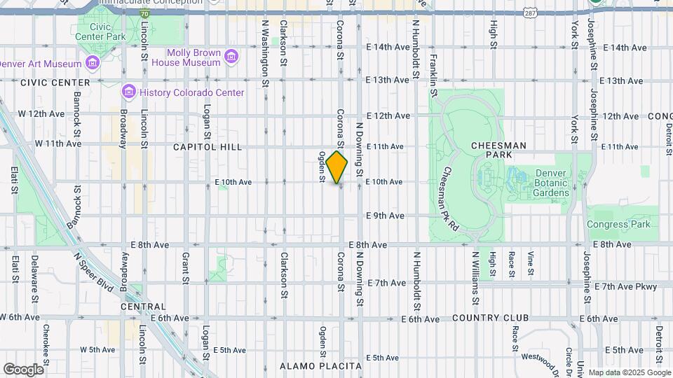 985 Corona St Map and Location Details