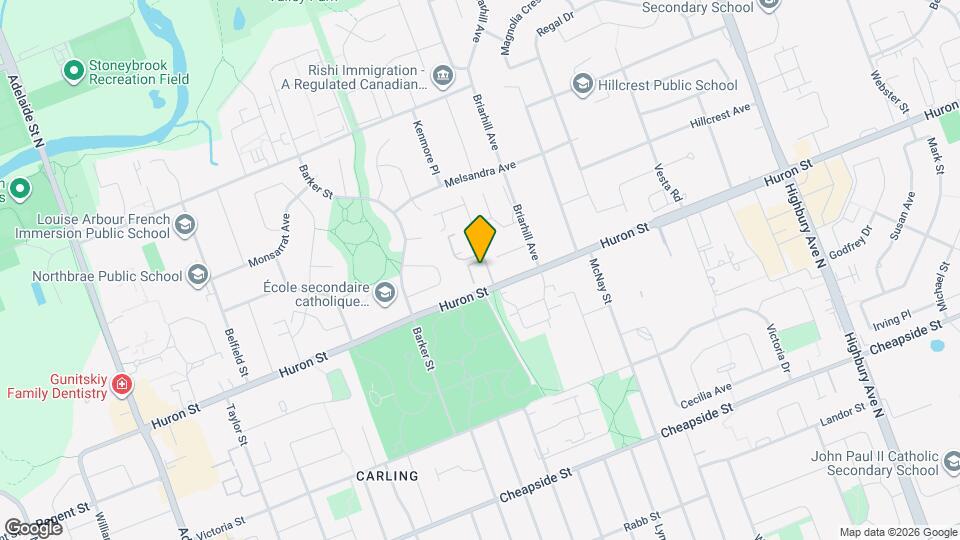 986 Huron St Map and Location Details