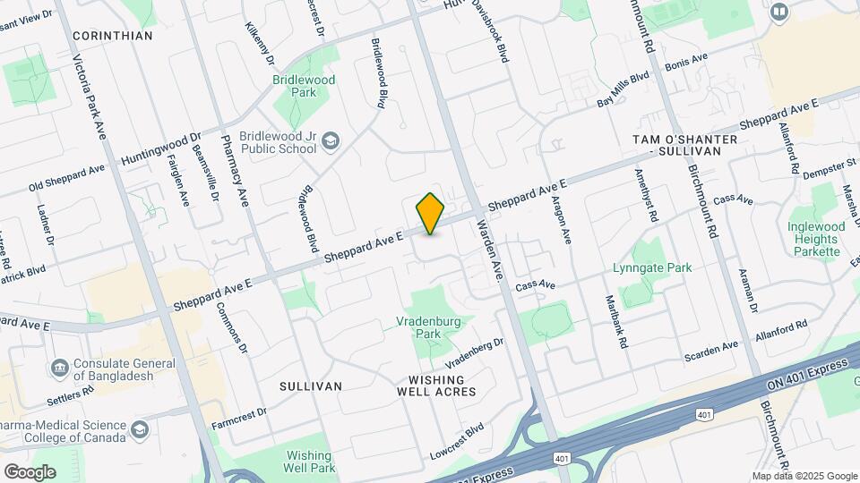 3275 Sheppard Ave E Map and Location Details