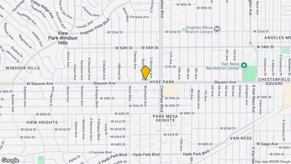 Slauson Apartments Map and Location Details