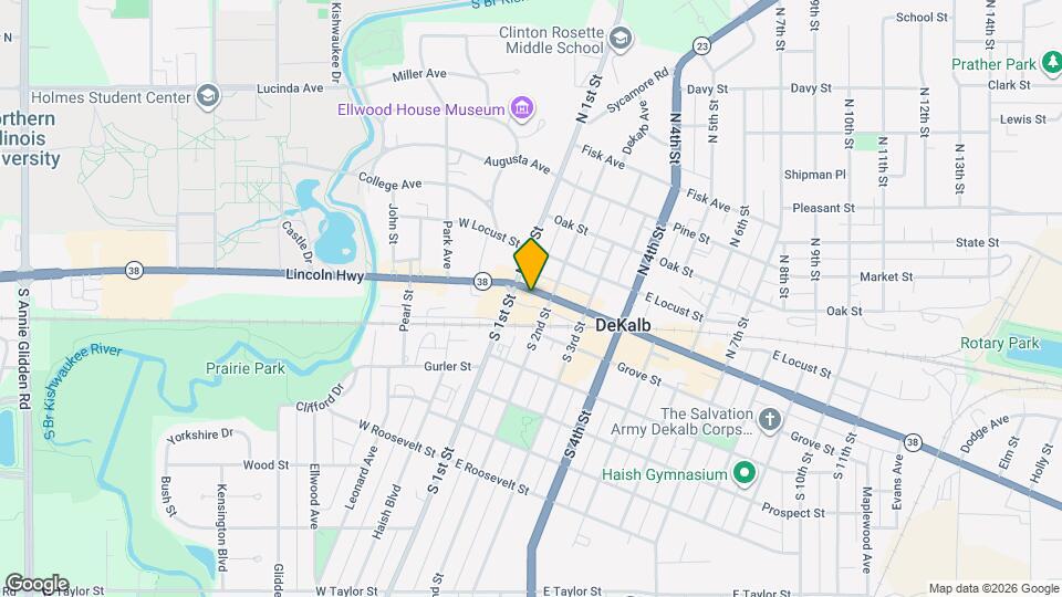 130 E Lincoln Hwy, Unit Downtown Apartment Map and Location Details