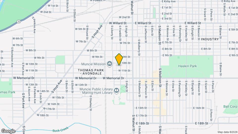 1711 S Franklin St Map and Location Details