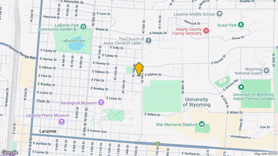 1414 E Gibbon St Map and Location Details