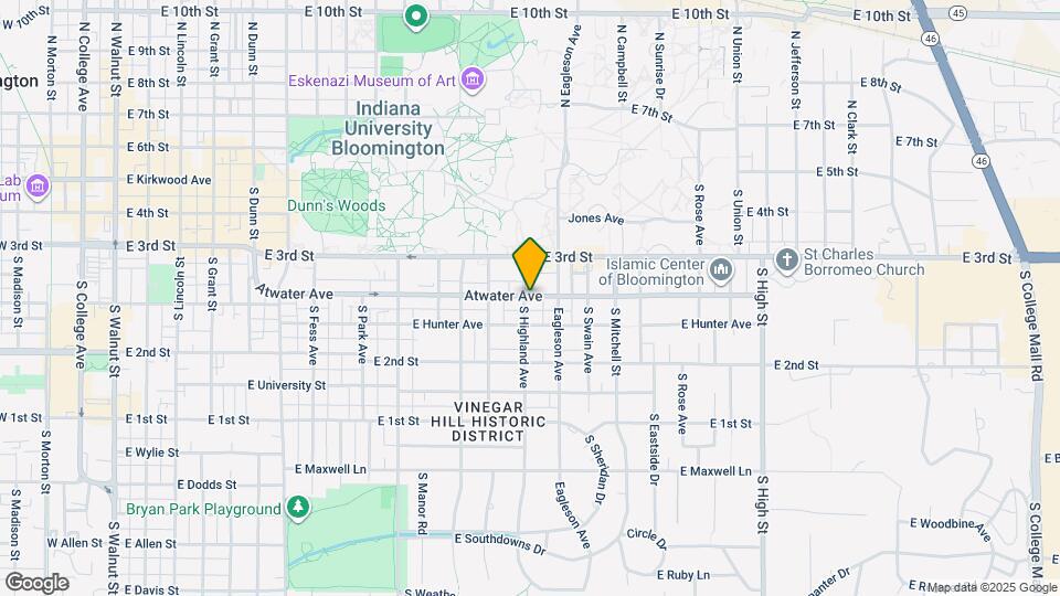 401 S Highland Ave Map and Location Details