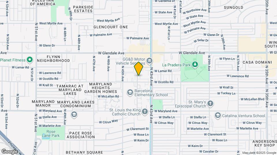 6717 N 44th Ave Map and Location Details
