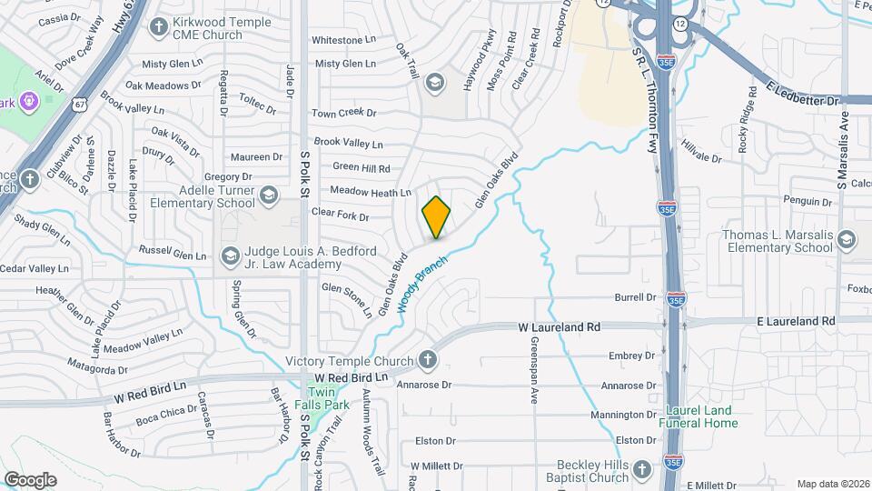 550 Glen Oaks Blvd Map and Location Details