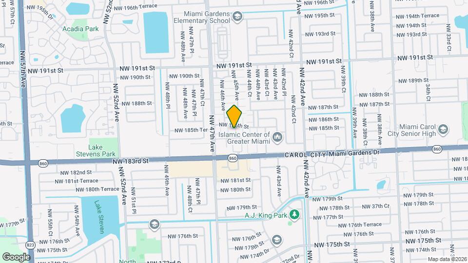 4530 NW 185th St Map and Location Details