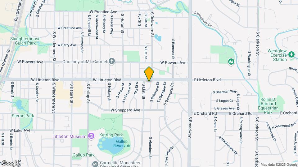 5713 S Elati Way Map and Location Details