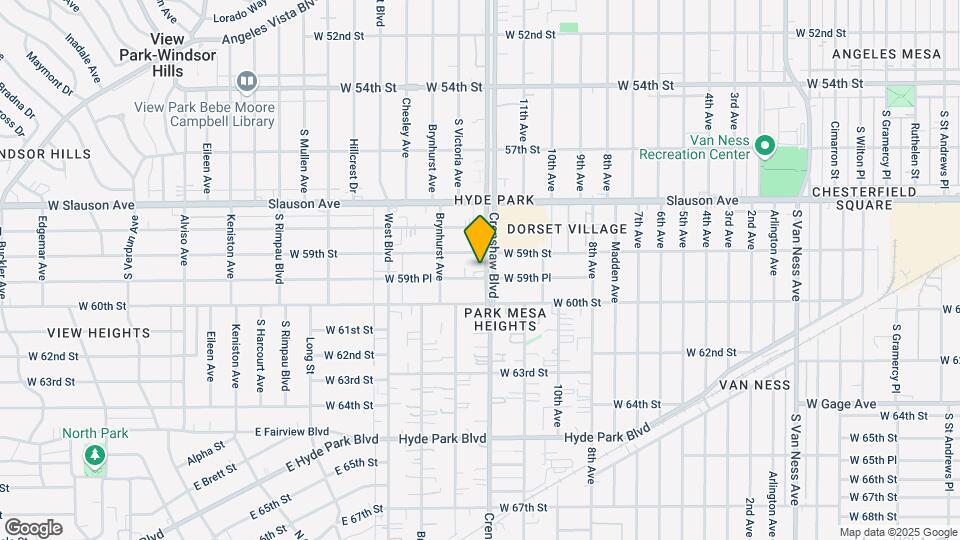 5919 Crenshaw Blvd Mapa y Detalles de la Ubicación