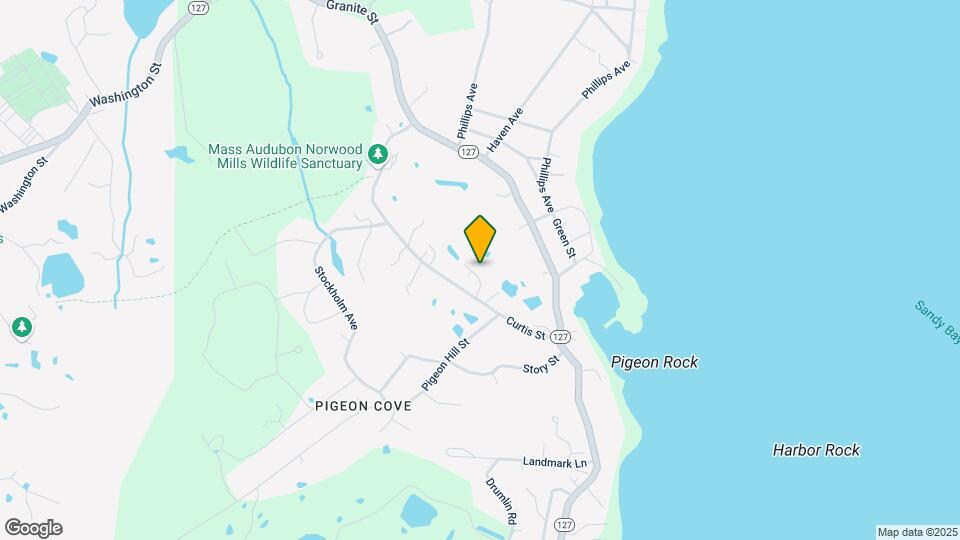 Pigeon Cove Ledges Mapa y Detalles de la Ubicación
