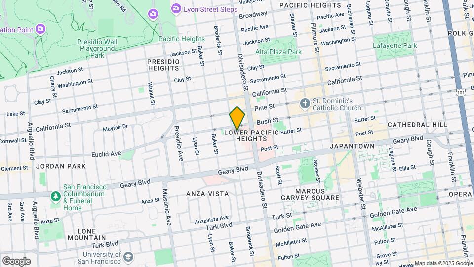 1626 Broderick St Map and Location Details
