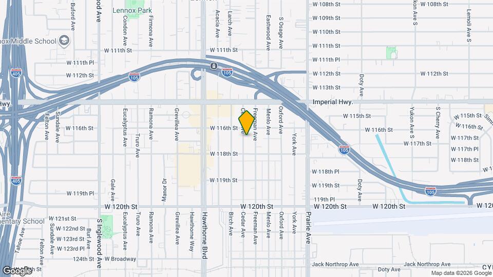 11634 Cedar Ave Map and Location Details