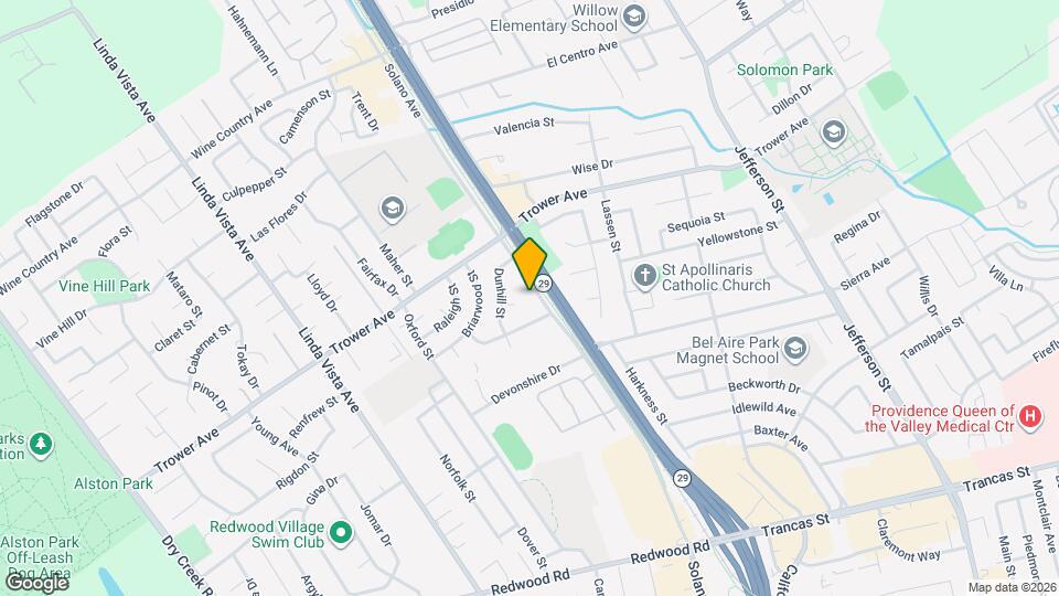 3911-3917 Solano Ave Mapa y Detalles de la Ubicación
