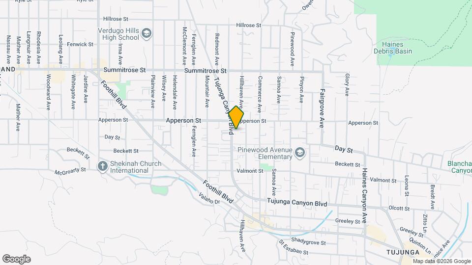 10282 Tujunga Canyon Blvd Map and Location Details