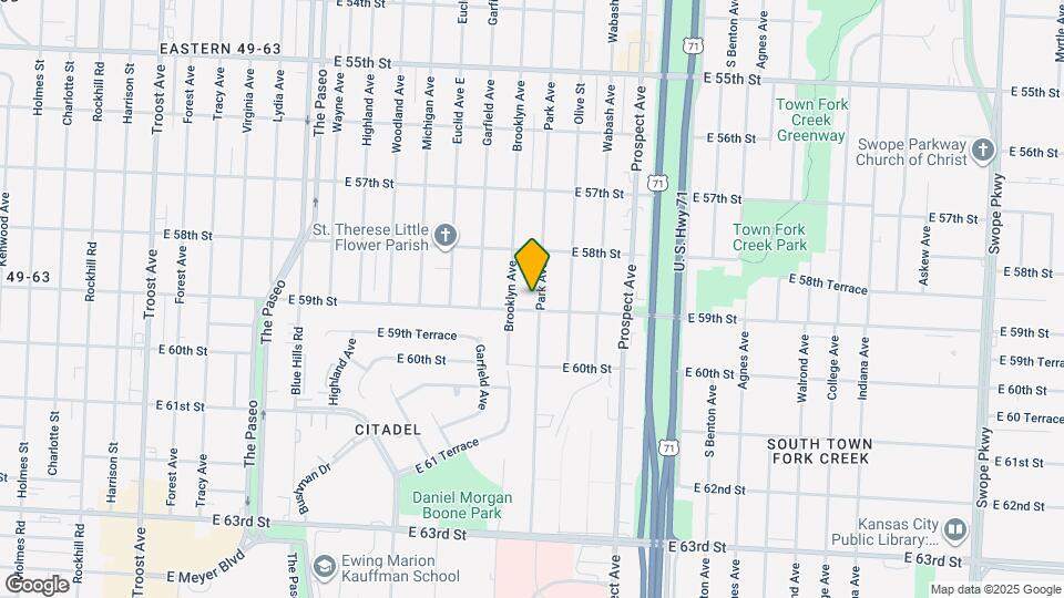 5840 Park Ave Map and Location Details