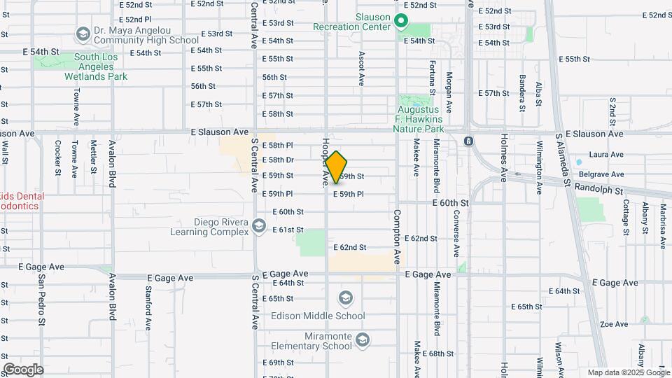 1319 E 59th Pl Map and Location Details