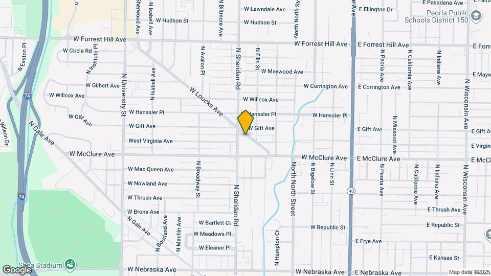 612 W Loucks Ave Map and Location Details