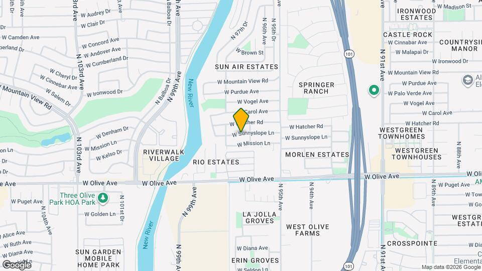 9625 W Sunnyslope Ln Map and Location Details