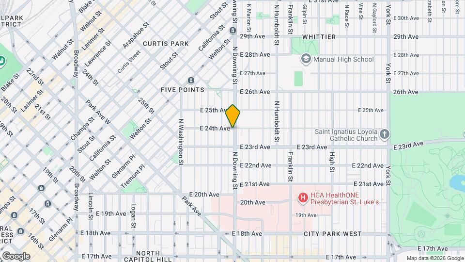 1032 E 24th Ave Map and Location Details