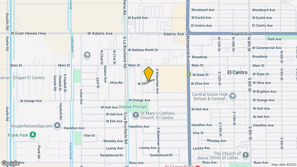 1725 W Olive Ave Map and Location Details